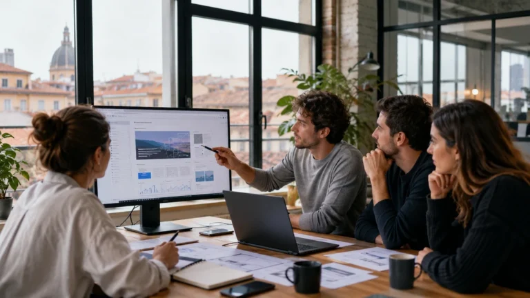 Équipe d’une agence digitale travaillant sur la refonte d’un site internet à Toulouse